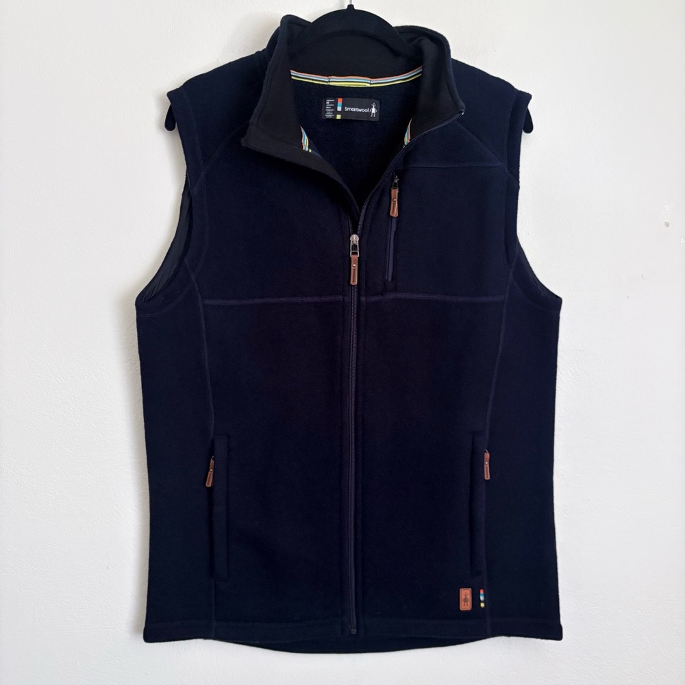 Smartwool Merino Blend Dark Blue Vest Sz M Activewear Outdoor Adventure Gorpcore